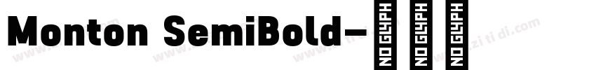 Monton SemiBold字体转换